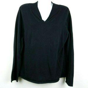 J Jill Womens Blouse Long Sleeve Solid V Neck